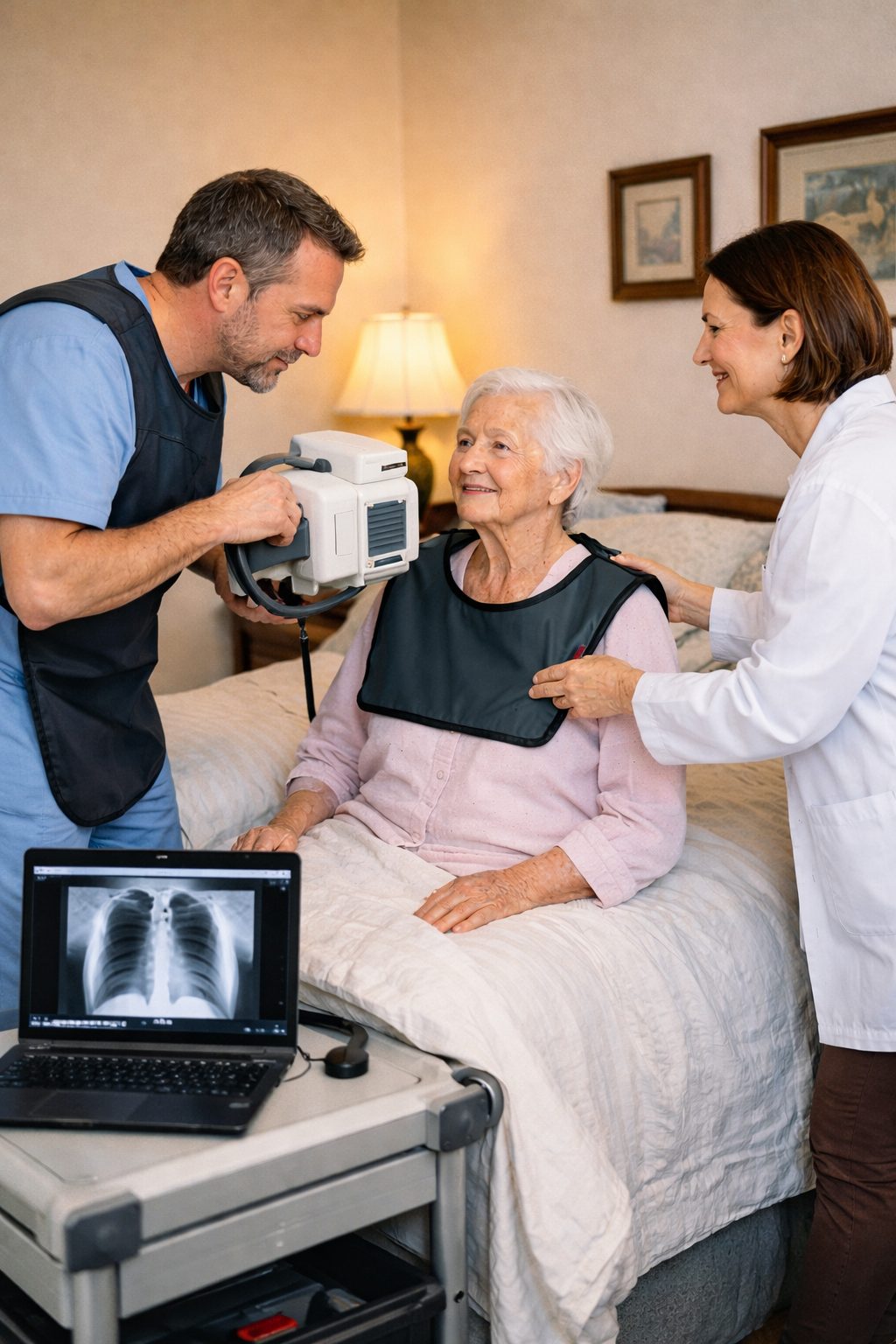 Φορητό ακτινολογικό μηχάνημα στο σπίτι